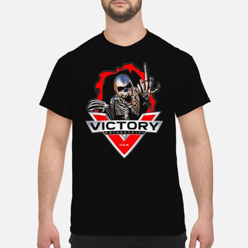 American Motor Cycles Victory USA Skeleton Funny Graphic